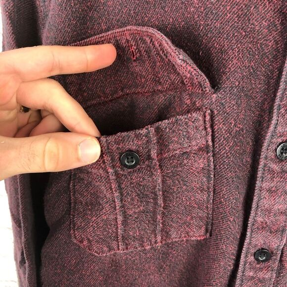 Vans Maroon Long Sleeve Flannel Men's Sz Large - Picture 6 of 12